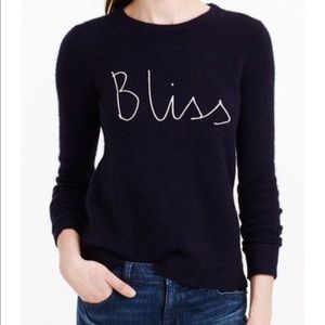 JCREW "BLISS" CREWNECK NAVY BLUE SIZE MEDIUM